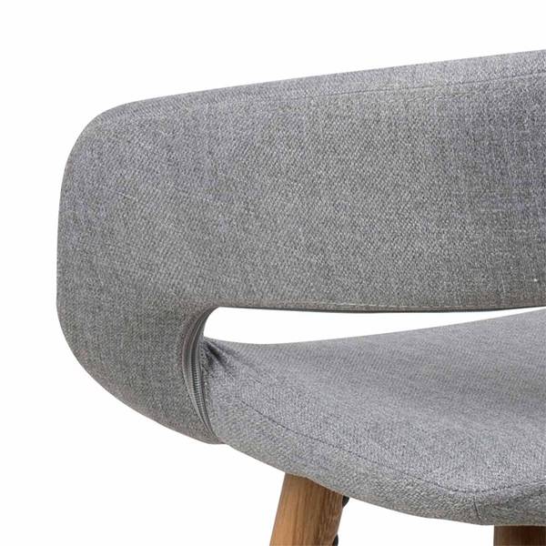 Barhocker Gramma 2er Set Grau - Textil - 46 x 89 x 55 cm