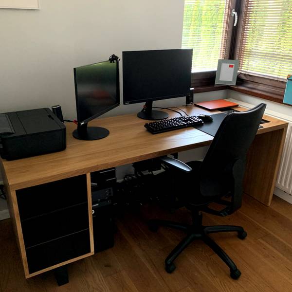 Moderner Eichen-Schreibtisch MOCCA Braun - Eiche - 150 x 75 x 80 cm