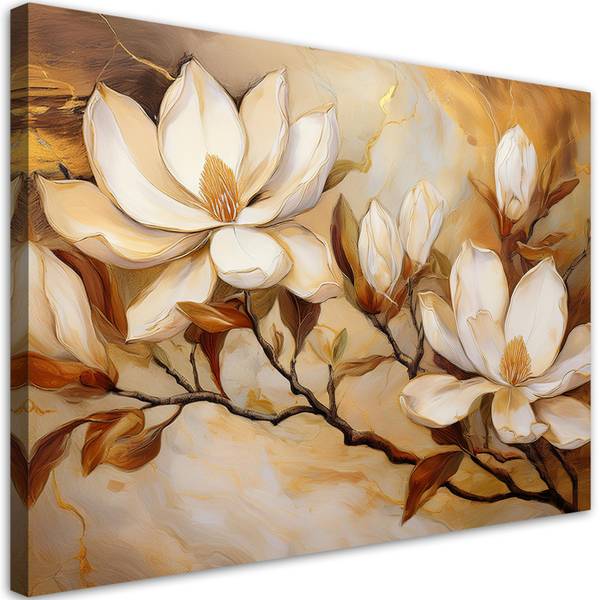 Wandbild magnolien blumen pflanzen 60 x 40 cm