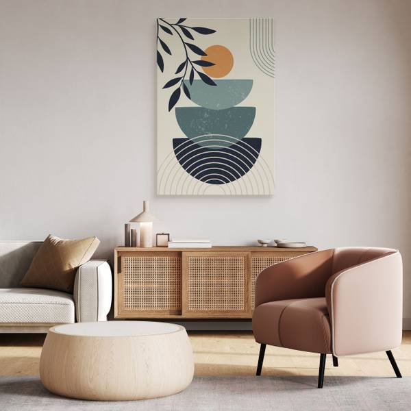 Leinwandbild Sonne 40 x 60 x 60 cm
