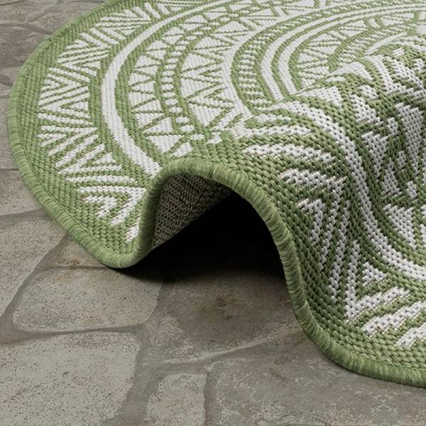 Outdoorteppich Mistra D Grün - 120 x 120 cm