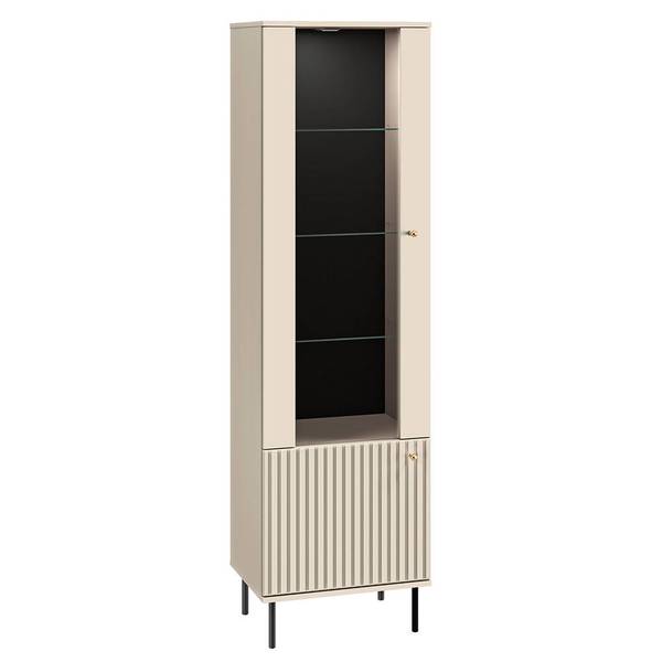 Vitrine SALOU-131-2 Beige - Holzwerkstoff - 55 x 190 x 40 cm