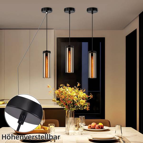 Pendelleuchte Marple Schwarz - Metall - 8 x 158 x 8 cm