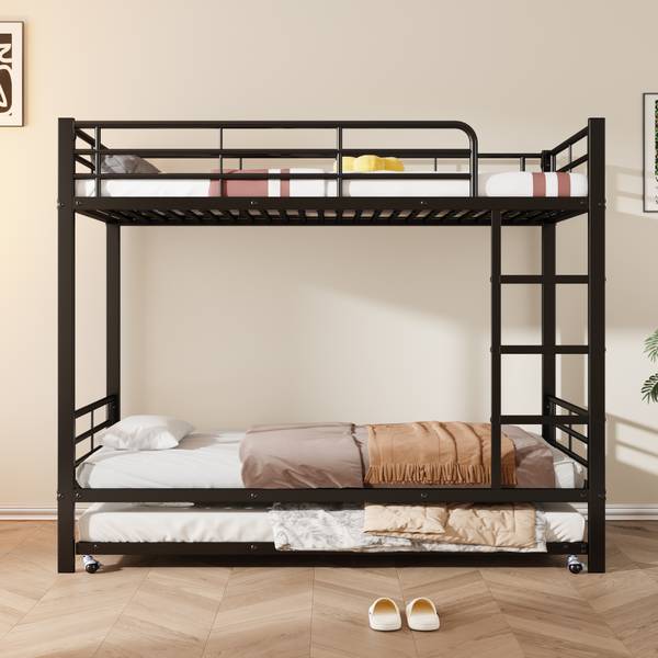Etagenbett  Eos Ⅵ Schwarz - Metall - 95 x 160 x 204 cm