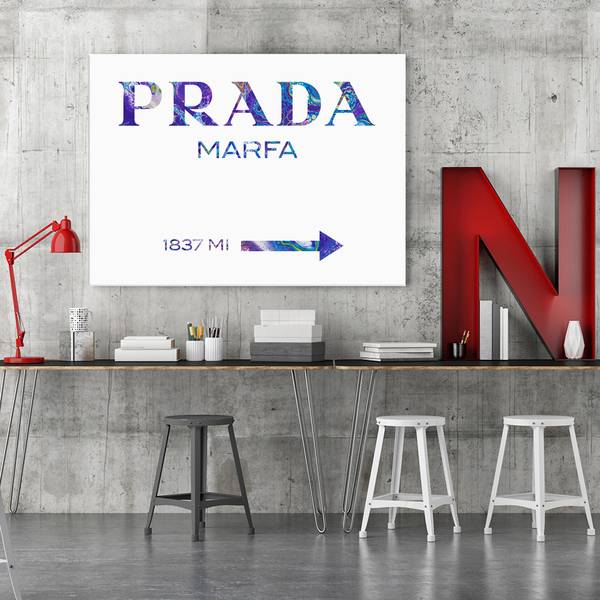Leinwandbild Prada Marfa Lila 90 x 60 x 2 cm