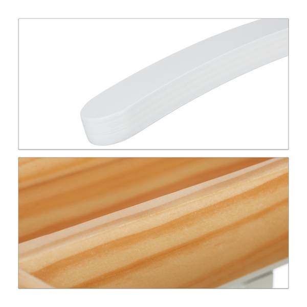 valet de chambre avec support Marron - Blanc - Acier - 46 x 102 x 24 cm