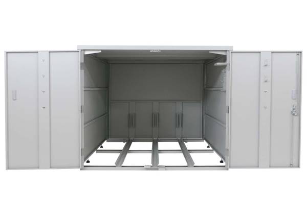 Fahrradgarage P93 Grau - Stahl - 148 x 124 x 208 cm
