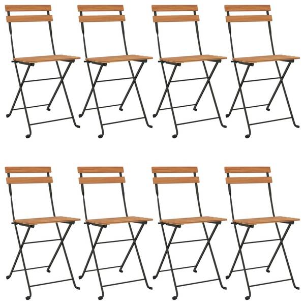 Bistrostuhl 3152111 8er Set Braun - Massivholz - 39 x 79 x 45 cm