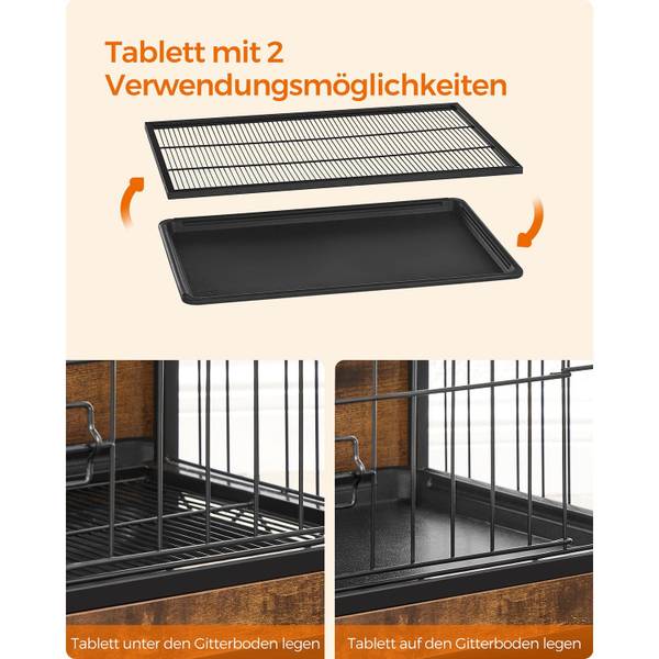 Hundekäfig Johannesburg Braun - Holzwerkstoff - 65 x 68 x 98 cm