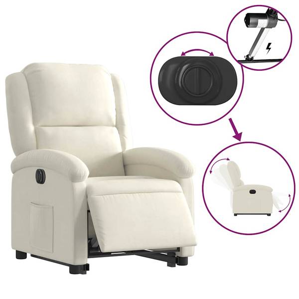 Relaxsessel mit Aufstehhilfe 3032381-3 Creme - Weiß