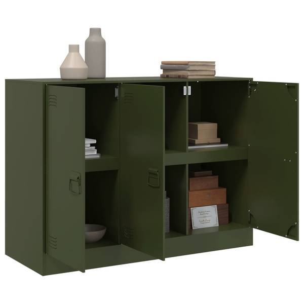 Sideboard 3033202 Grün - Stahl - 99 x 73 x 39 cm