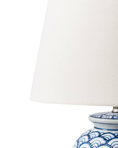 Tafellamp JAUCA blauw - wit - porselein - 33 x 50 x 33 cm