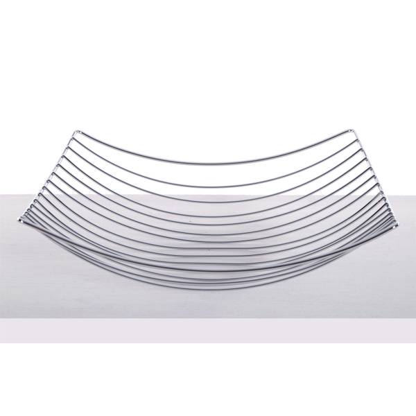 Obstkorb PLATEAU Silber - Metall - 32 x 10 x 34 cm