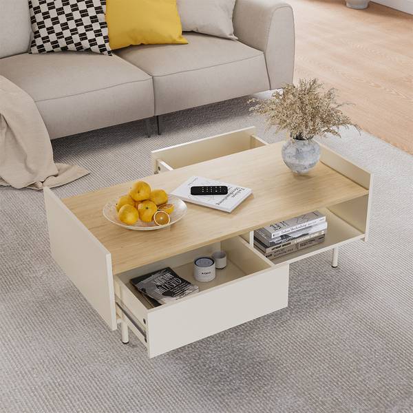 Table basse Velina 56428 Blanc crème