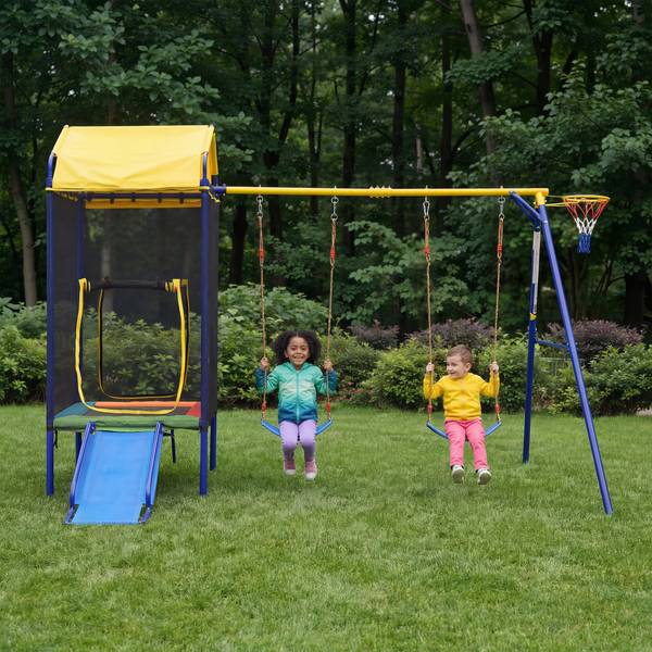 Outdoor-Schaukel-Set Poseidon Ⅱ Metall - 217 x 238 x 336 cm
