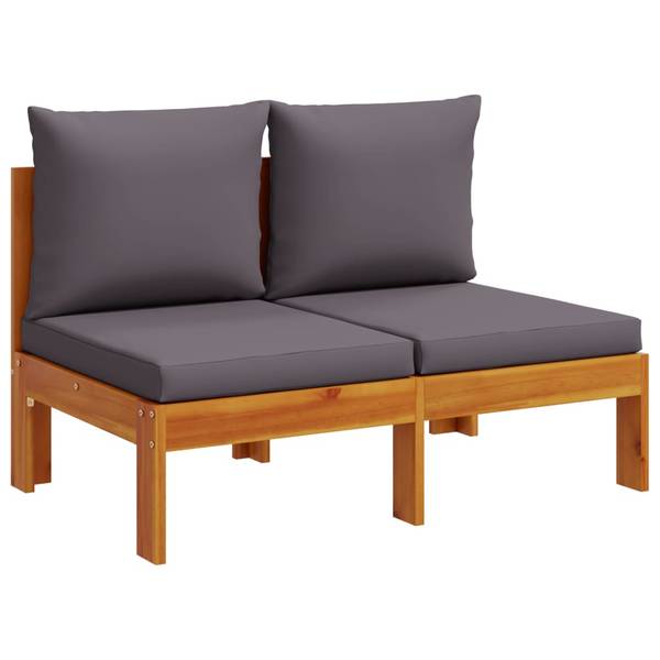 Garten Sofagarnitur 3033744-6 (6-teilig) Grau - Akazie - 68 x 64 x 68 cm