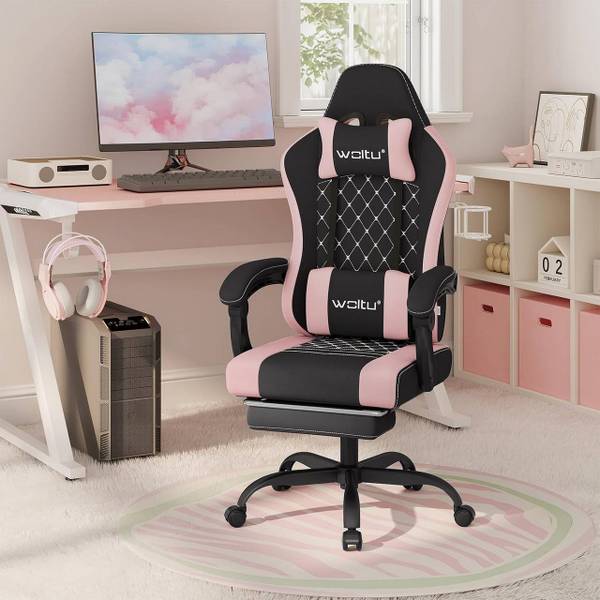 Gaming Stuhl Bianca Schwarz - Hellrosa