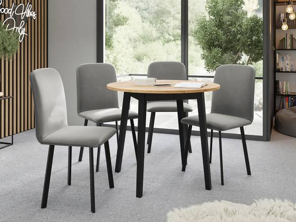 Essgruppe Dione S 5er-Set Eiche - Silber
