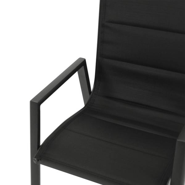 Garnitur LAGOS XL 9-teilig Schwarz - Grau - Aluminium - 195 x 76 x 255 cm