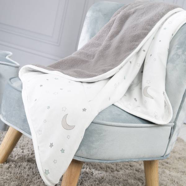 Kuscheldecke Sternenzauber II Weiß - Textil - 80 x 1 x 80 cm