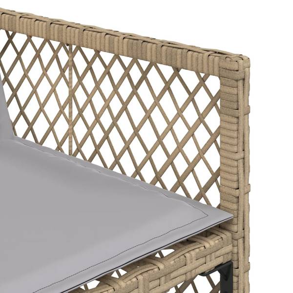 Salle à manger 3033275-5 lot de 17 Beige - Gris - Polyrotin - 106 x 73 x 330 cm