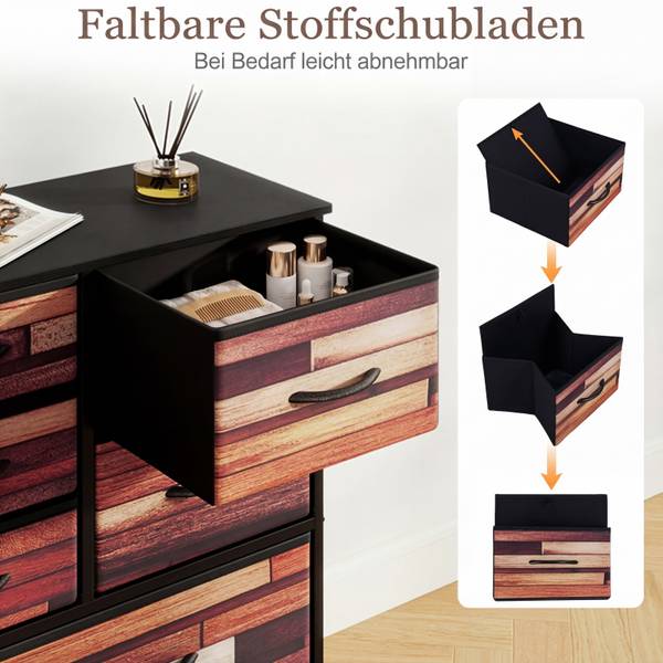 Kommode VL32518OR Braun - Metall - 30 x 82 x 100 cm