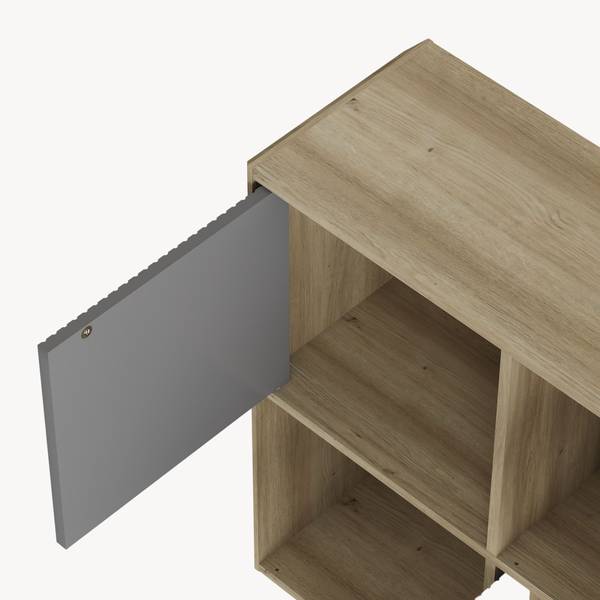 Buffet Trömi Marron - Gris - Bois manufacturé - 120 x 75 x 30 cm