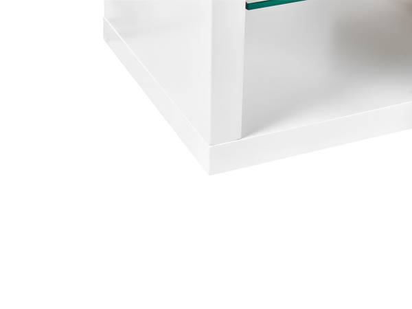 TV-kast FULERTON bruin - wit - plaatmateriaal op houtbasis - 160 x 40 x 42 cm