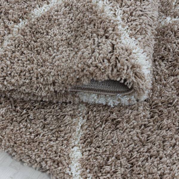 Tapis shaggy SCANDINAV A 60x110 beige Beige - Matière plastique - 60 x 3 x 110 cm