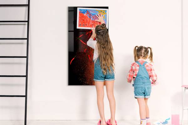 Glas Magnettafel Scharfe Chilis 60 x 120 cm