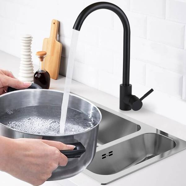 Keukenkraan Susanne zwart - metaal - 6 x 33 x 19 cm