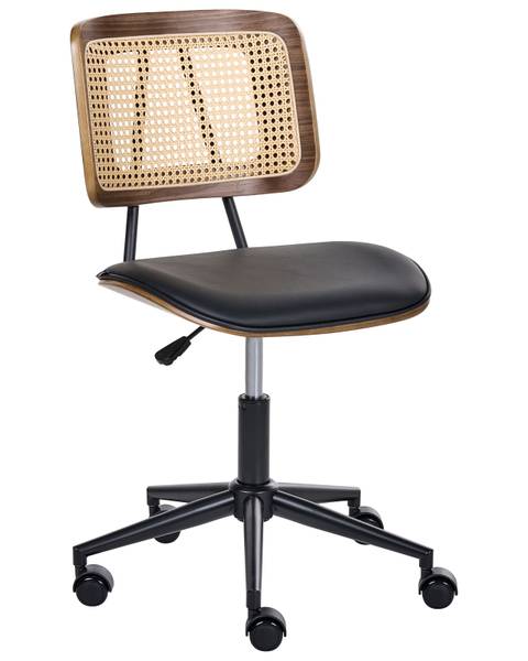 Bürostuhl ARDO Schwarz - Braun - Kunstleder - 55 x 80 x 55 cm