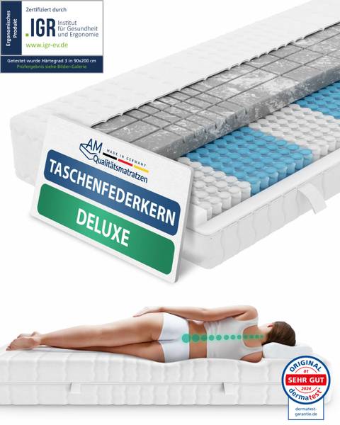 Taschenfederkernmatratze 3D DELUXE Breite: 100 cm - H3