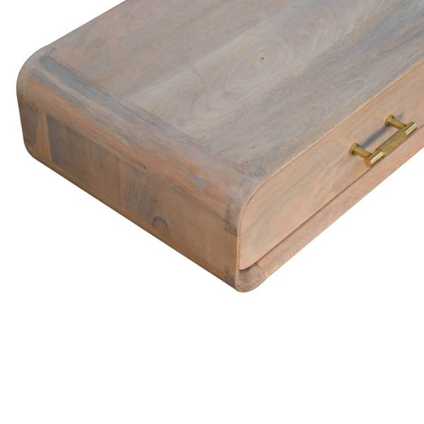 Table de Chevet  Sonoma Beige - Manguier - Laiton - 50 x 15 x 32 cm