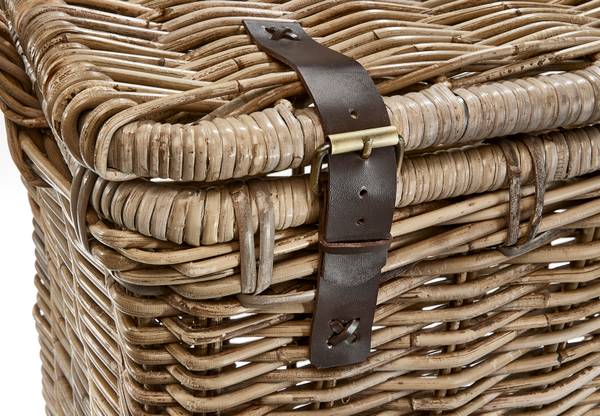 Universalkorb Laura Grau - Rattan - 33 x 46 x 61 cm