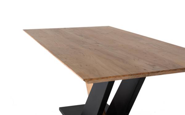 Esstisch 1628 Braun - Massivholz - 100 x 77 x 200 cm