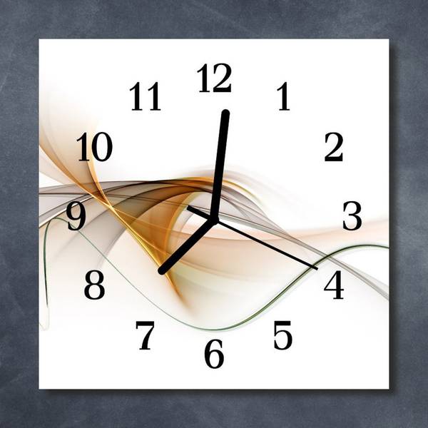 Wanduhr Abstrakt mehrfarbig Glas - 30 x 30 x 1 cm