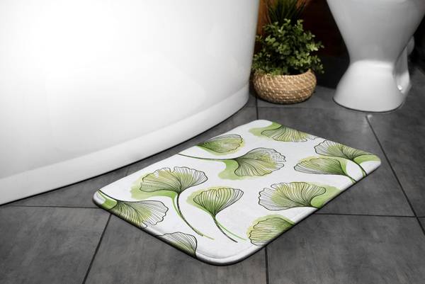 Badteppich Ginkgo-Blätter 75 x 45 x 75 cm