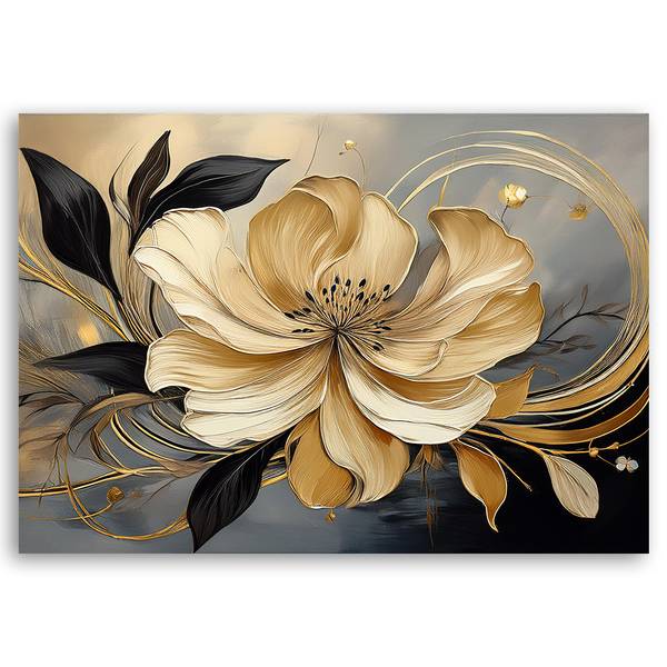 Wandbild blume abstraktion 100 x 70 cm