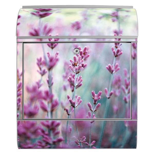 Briefkasten Stahl Lavendel 2 Grau - Stahl - 38 x 46 x 13 cm