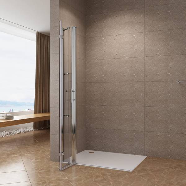 Walk in Falttür mit Duschablagen NIMES Breite: 85 cm