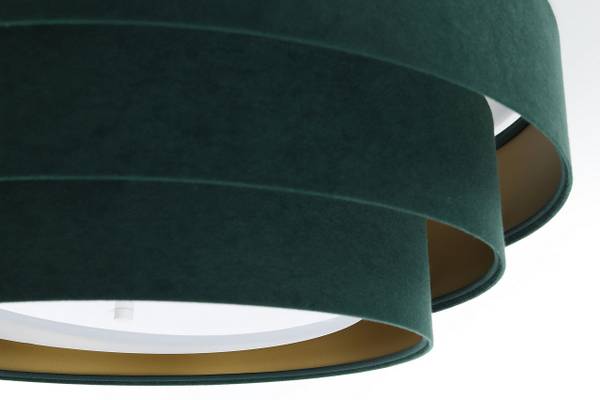 Deckenleuchte Triniti Veloursstoff Gold - Grün