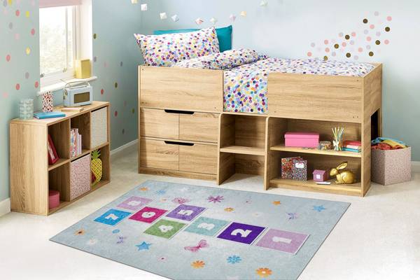 Bambino 1075 Waschteppich Himmel Grün - Polyester - 80 x 1 x 150 cm