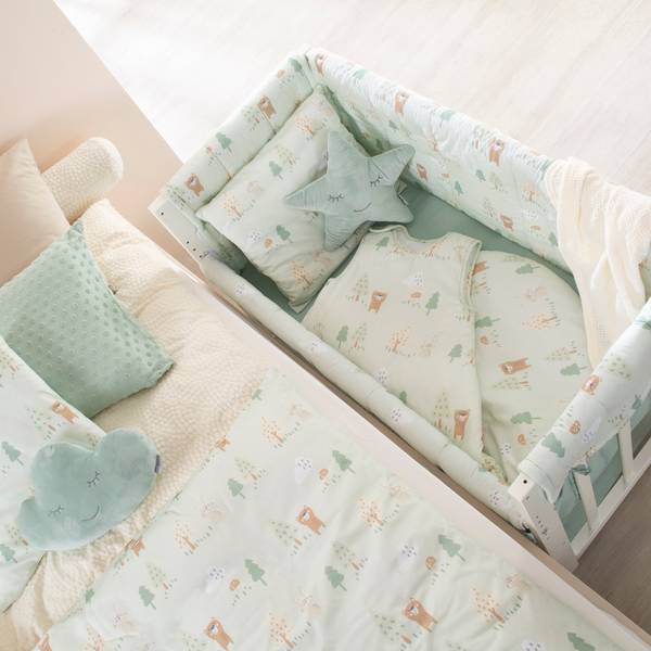 Stubenbett Woodland Buddies Weiß - Massivholz - 76 x 75 x 95 cm