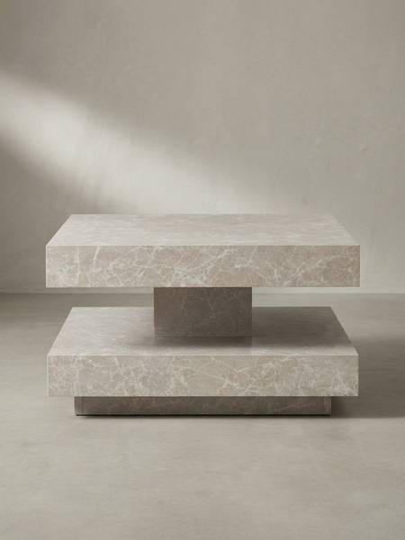 Couchtisch ROMSDAL mit Stauraum Beige