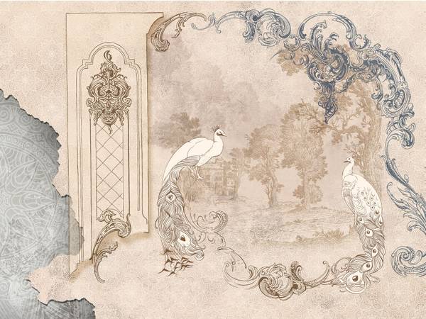 papier peint panoramique paysage orienta Beige - Polaire - 375 x 270 x 270 cm