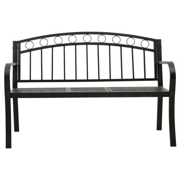 Gartenbank mit Tisch 319584 Schwarz