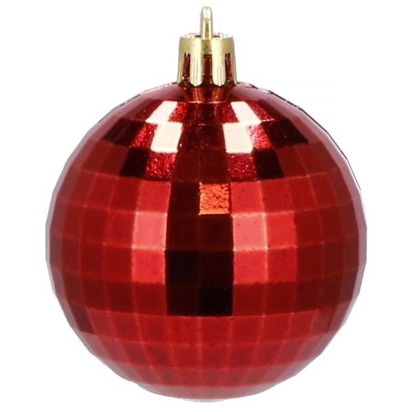 Weihnachtskugel 20 Stück Rot - Kunststoff - 6 x 6 x 6 cm