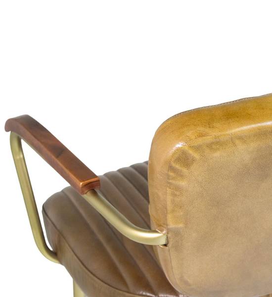 Sessel Cambridge Braun - Echtleder - 61 x 82 x 59 cm