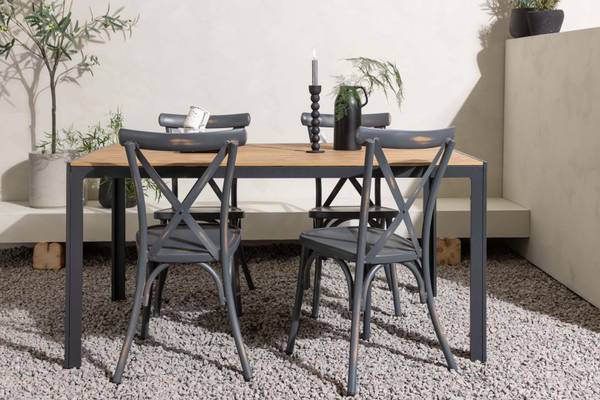 Tuinset Break 5-delig grijs - metaal - 90 x 74 x 150 cm